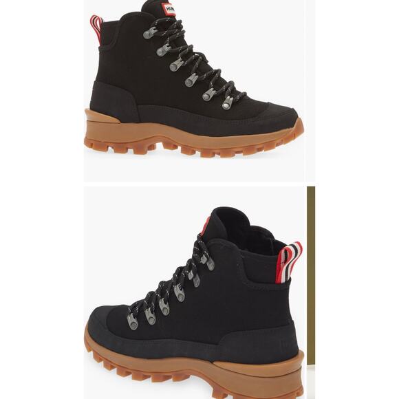 Hunter Canvas Commando Boots - Picture 1 of 2